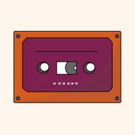 Audiotape theme elements vector eps N185