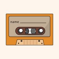 Audiotape theme elements vector eps N187