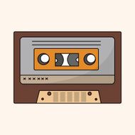 Audiotape theme elements vector eps N188