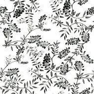 Wild flowers seamless pattern on white background N10