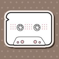 Audiotape theme elements vector eps N189