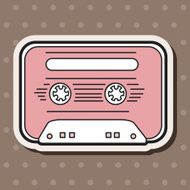 Audiotape theme elements vector eps N191