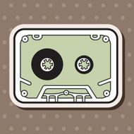 Audiotape theme elements vector eps N192