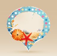 Vintage bubble for speech with shells
