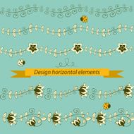 horizontal elements Vector illustration