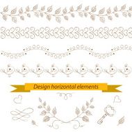 horizontal elements Vector illustration N2