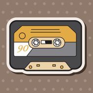 Audiotape theme elements vector eps N193