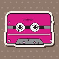 Audiotape theme elements vector eps N194