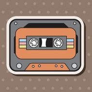 Audiotape theme elements vector eps N196