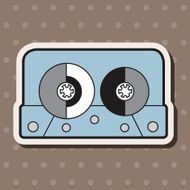 Audiotape theme elements vector eps N197