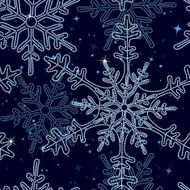Seamless Beaded Snowfakes