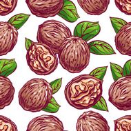 seamless background with walnuts - 2