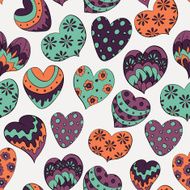 Seamless pattern with colorful hearts N9