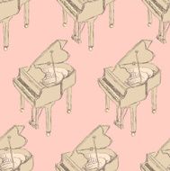 Sketch piano musical insrument
