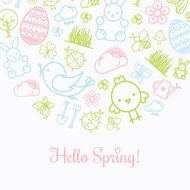 Spring icons background
