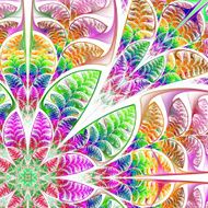 Diagonal symmetrical multicolored pattern of the leaves N2