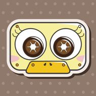 Audiotape theme elements vector eps N198