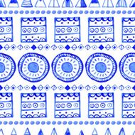 Seamless abstract watercolor pattern hand drawn geometric background N6
