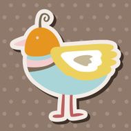 bird cartoon theme elements vector eps N139