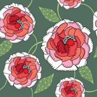 seamless pattern with chrysanthemum N3