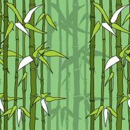Seamless pattern with bamboos