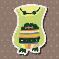 owl cartoon theme elements vector eps N48