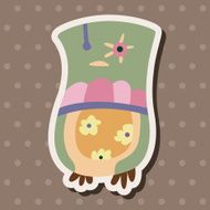 owl cartoon theme elements vector eps N49