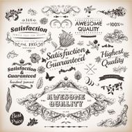 Vintage Retro Labels Icon Set N5