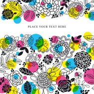 background of hand draw flowers