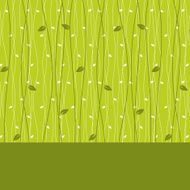 Abstract card design with leaves seamless pattern background