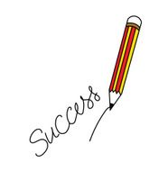 Vector of pencil writing success N2