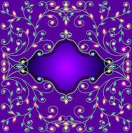 background frame with ornaments of precious stones N3