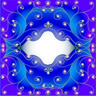 background frame with precious stones space for text N2