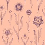 delicate seamless floral pattern background N4