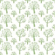 Seamless pattern background Green tree silhouette N2