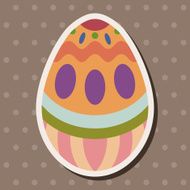 easter egg flat icon elements background eps10 N28