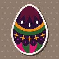 easter egg flat icon elements background eps10 N31
