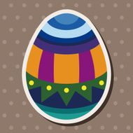 easter egg flat icon elements background eps10 N32