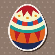 easter egg flat icon elements background eps10 N33