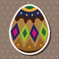 easter egg flat icon elements background eps10 N34