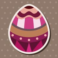 easter egg flat icon elements background eps10 N35
