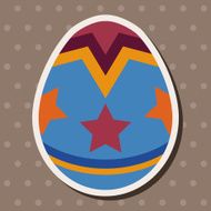 easter egg flat icon elements background eps10 N36