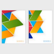Vector design with triangles on the grey