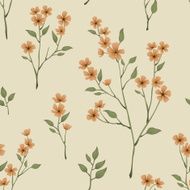 retro seamless floral pattern N5