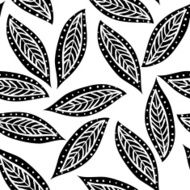 Ornamental leaves seamless pattern N2