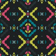 Vector Geometric background Tribal seamless pattern