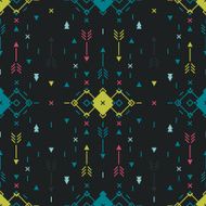 Vector Geometric background Tribal seamless pattern N2