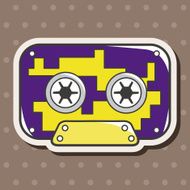 Audiotape theme elements vector eps N199