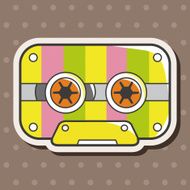 Audiotape theme elements vector eps N200