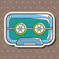 Audiotape theme elements vector eps N201